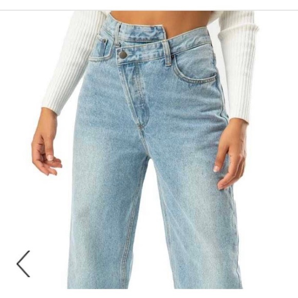 THE KRIPT GAVIN Y2K ASYMETRICAL BUTTON-FLY SLOUCHY LIGHT WASH SKATER JEANS SzS/4 - Picture 6 of 14